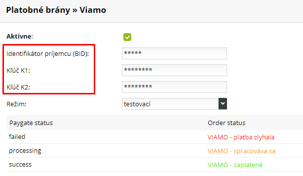 platobný systém Viamo - implementácia do e-shopu