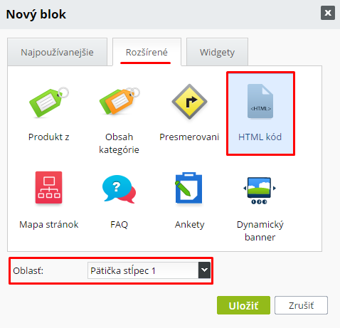 blok HTML