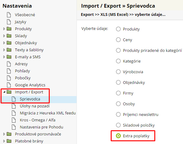 import príplatkových variantov