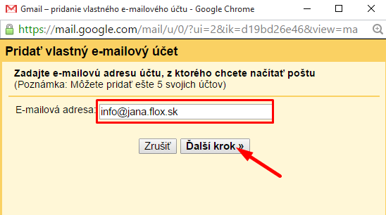 vlastný email