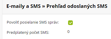 Povolenie odosielania SMS