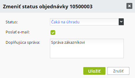 Status objednávky