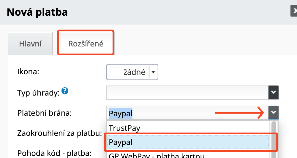 Previazanie platby s bránou PayPal | BiznisWeb