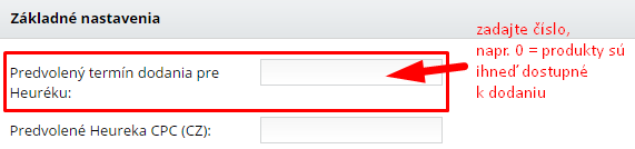 dodacia lehota pre Heureku