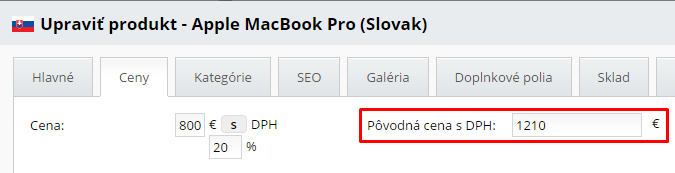 pôvodná cena