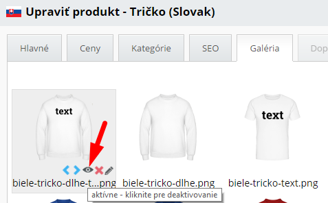 skrytý obrázok v galérii produktu