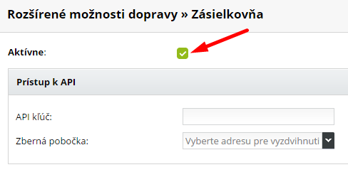 napojenie dopravcu na e-shop