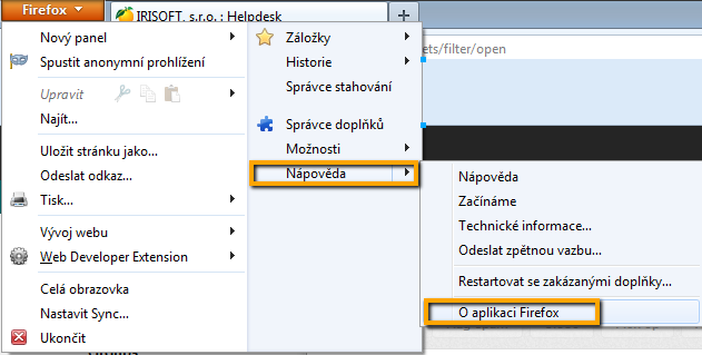 aktualizácia prehliadača mozilla firefox