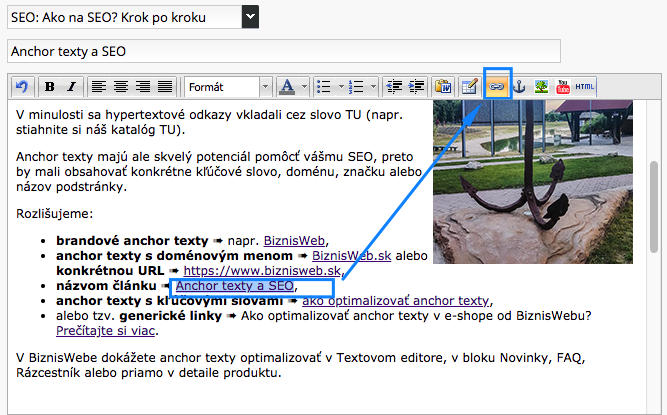 optimalizacia anchor textov v BiznisWebe