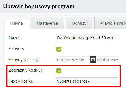 Uprava bonusoveho programu