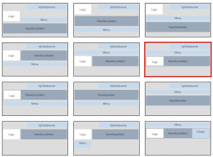 rozloženie menu