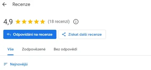 Google Business Profile - odpovedanie na recenzie