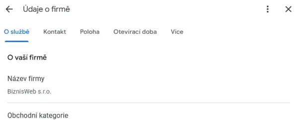 Google Business Profile - administrácia pre údaje o firme