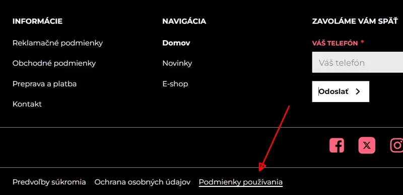 Štruktúrované dáta - podmienky používania v zápätí