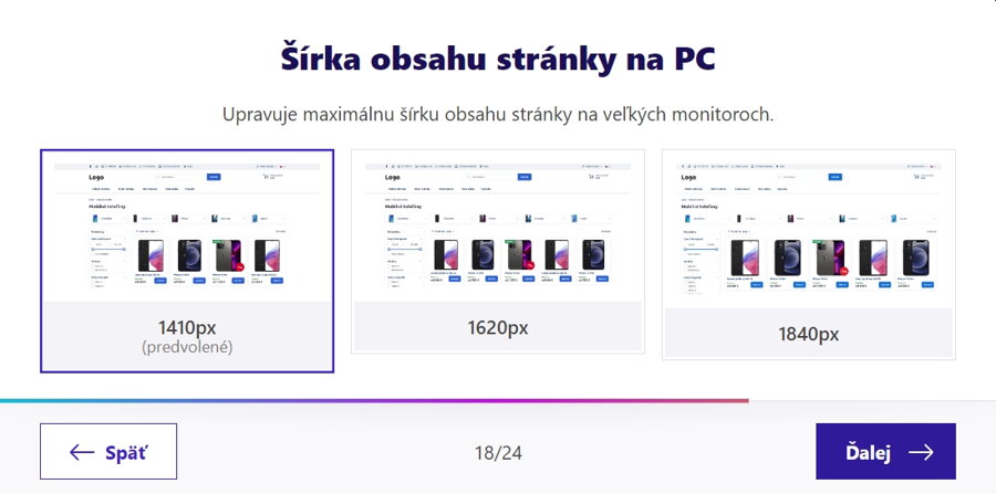 Šírka obsahu stránky