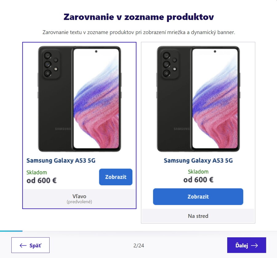 Zarovnanie v zozname produktov - ako prispôsobiť vzhľad e-shopu