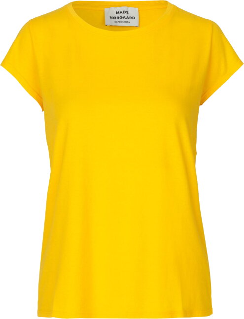 Žlté bavlnené dámske tričko