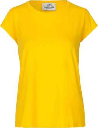 Žlté bavlnené dámske tričko