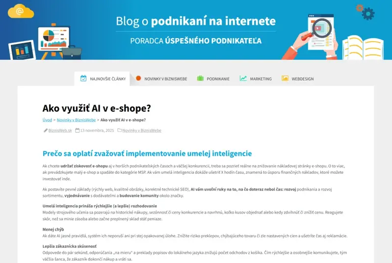 SEO rady a marketingový blog