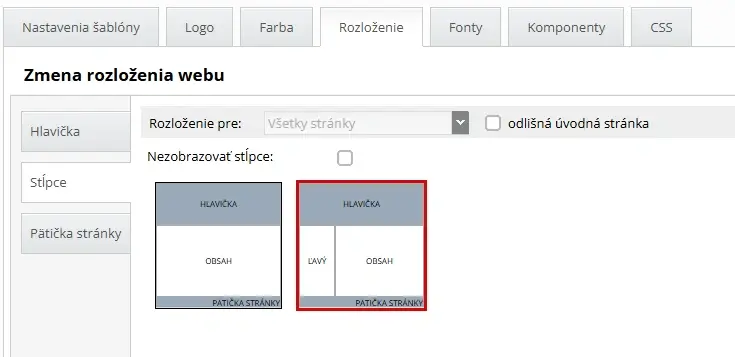 Využitie bočných stĺpcov